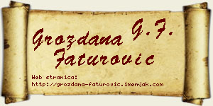 Grozdana Faturović vizit kartica